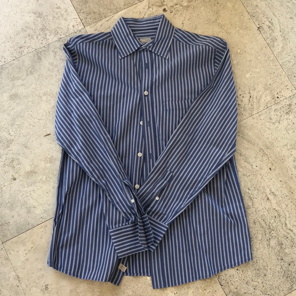 Boys long sleeve button down shirt.